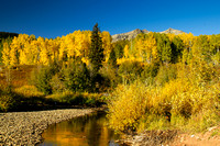Autumn Color Reflected in a Stream (Ohio or Coal Creek) Near Crested Butte, Colorado