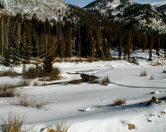 Chalk Creek Near St. Elmo, Colorado in January, 2000