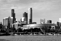 Lakeside Chicago and Soldier Field, Black and White