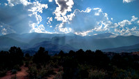 Afternoon Sun Rays Through Clouds, Garden of the Gods, Colorado Springs, Colorado