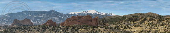 Pikes Peak and Garden of the Gods in Late Winter