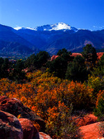 18. Fall Color, Pikes Peak from Garden of the Gods, 13 October 2014